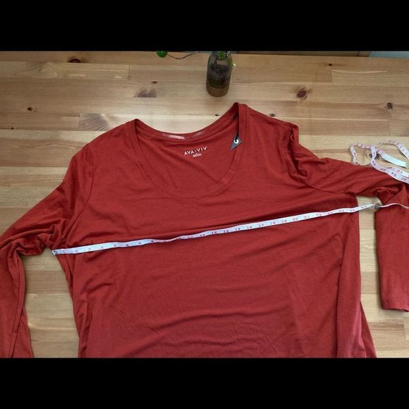 Ava & Viv Long Sleeve Scoop Neck Relaxed Fit Pullover Top Size 2X New With Tags - Picture 8 of 10